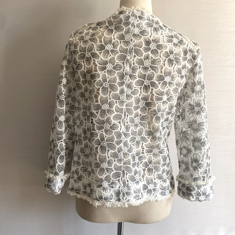 Adore White Floral Lace Women's Blazer - Picture 10 of 10